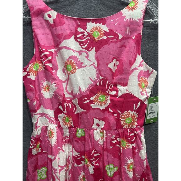 Lilly Pulitzer "Eryn Dress" Hotty Pink Cherry Begonias Size 8 NWT $198 Value - Picture 5 of 15